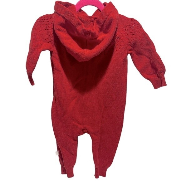 Carter’s Baby Organic Sweater Knit Pointelle Jumpsuit, 6 Months - Picture 2 of 8